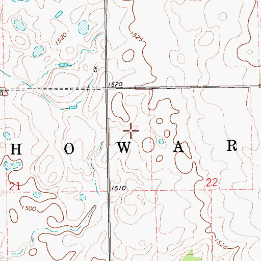 Topographic Map of Township of Howard, SD