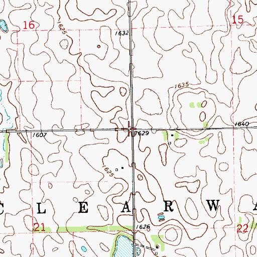 Topographic Map of Township of Clearwater, SD