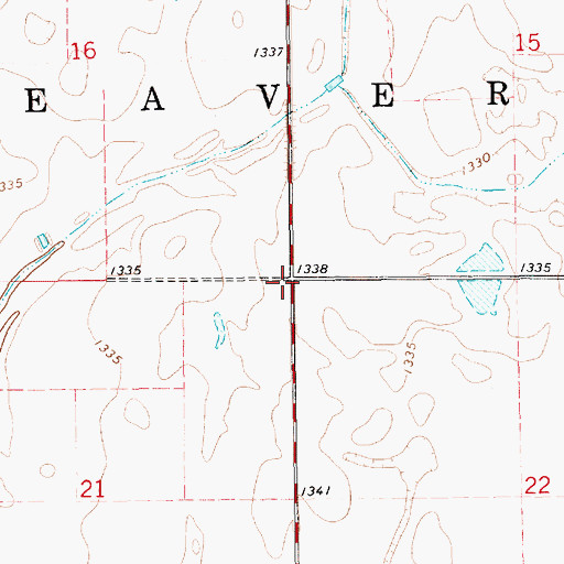 Topographic Map of Township of Beaver, SD