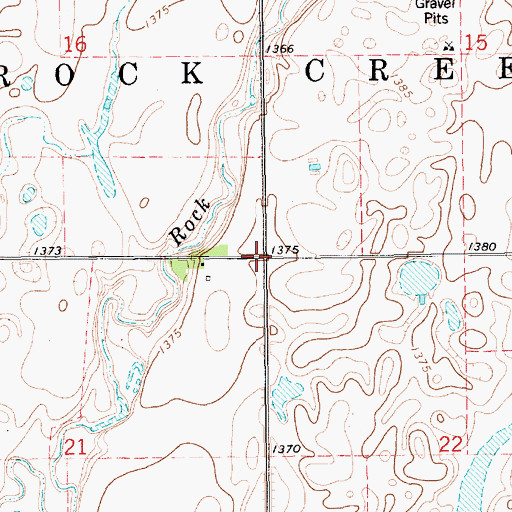 Topographic Map of Township of Rock Creek, SD