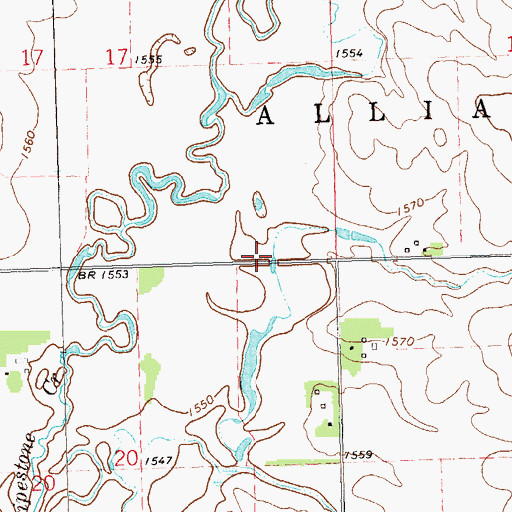 Topographic Map of Township of Alliance, SD