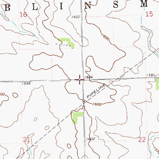 Topographic Map of Township of Blinsmon, SD