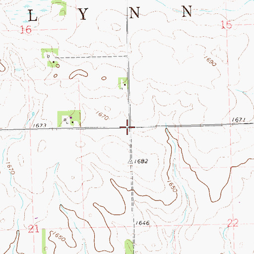 Topographic Map of Township of Lynn, SD