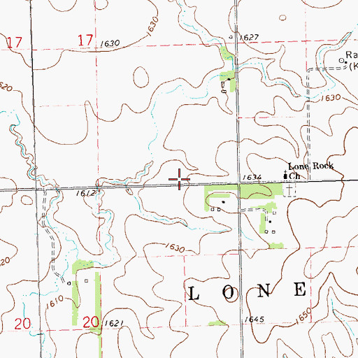 Topographic Map of Township of Lone Rock, SD