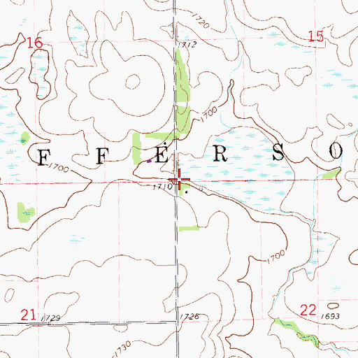 Topographic Map of Township of Jefferson, SD