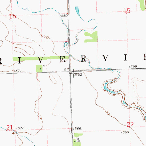 Topographic Map of Township of Riverview, SD
