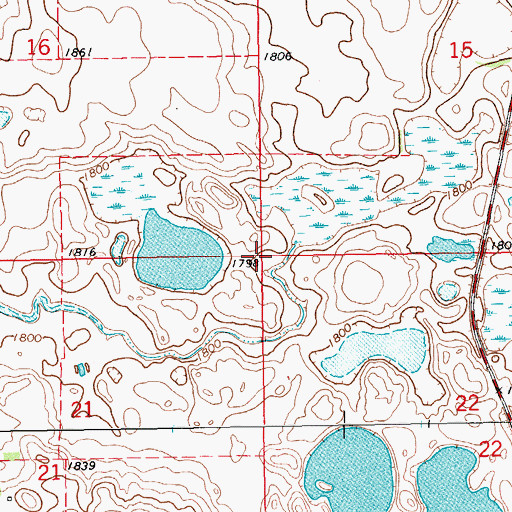 Topographic Map of Township of Fort, SD