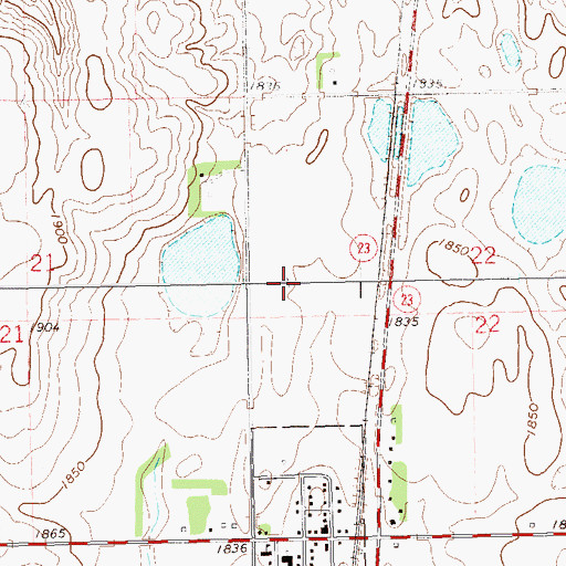 Topographic Map of Township of Eden, SD