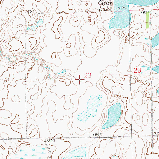Topographic Map of Township of Lake City, SD