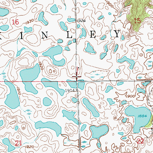 Topographic Map of Township of McKinley, SD