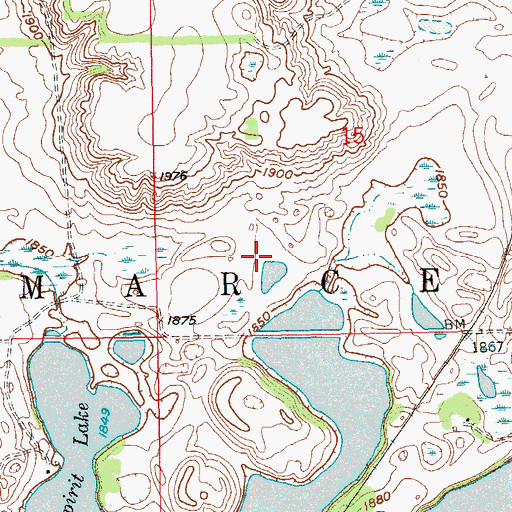 Topographic Map of Township of Dumarce, SD