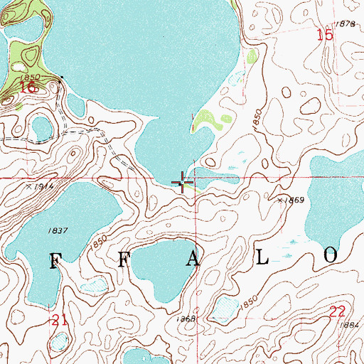 Topographic Map of Township of Buffalo, SD