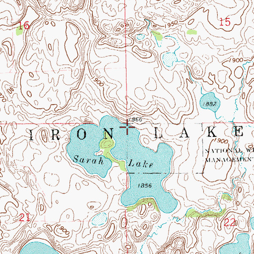 Topographic Map of Township of Red Iron Lake, SD