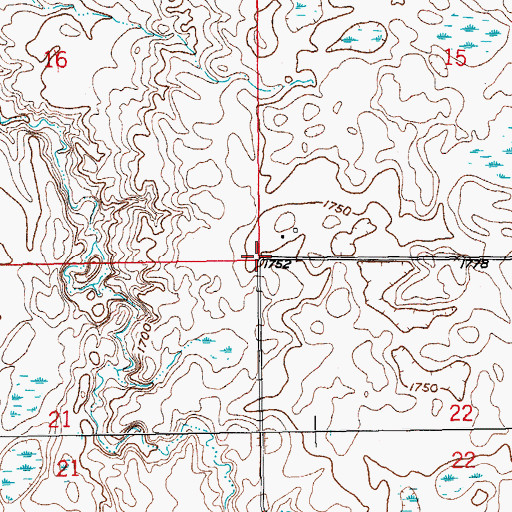 Topographic Map of Township of Sisseton, SD