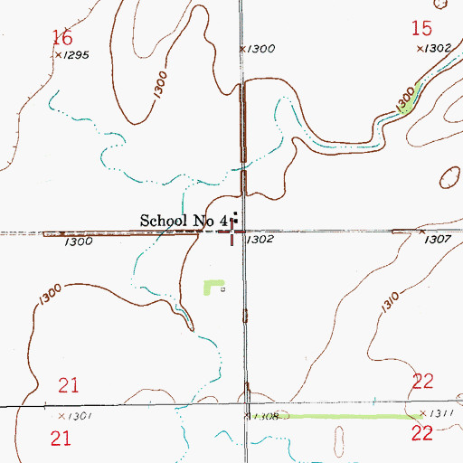 Topographic Map of Township of Newport, SD