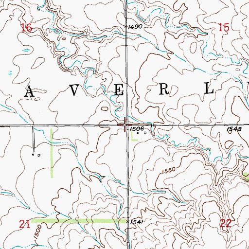 Topographic Map of Township of Waverly, SD