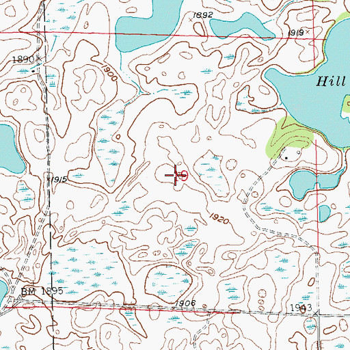 Topographic Map of Township of Dumarce (historical), SD