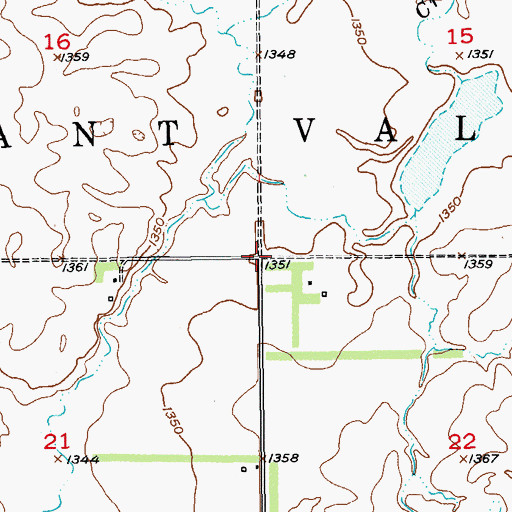 Topographic Map of Township of Pleasant Valley, SD