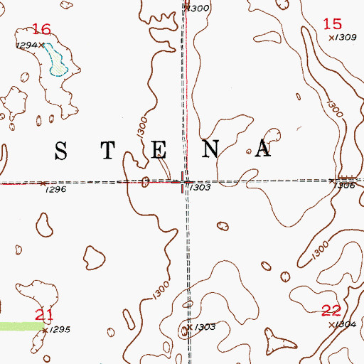 Topographic Map of Township of Stena, SD
