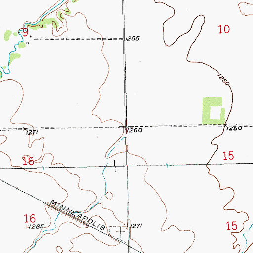 Topographic Map of Township of Veblen, SD