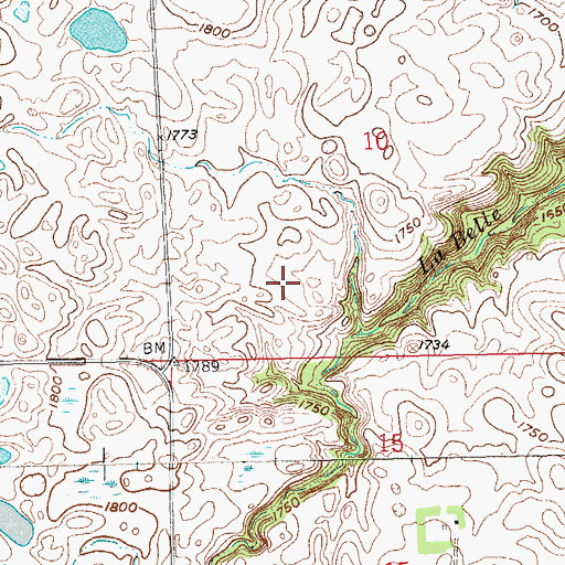 Topographic Map of Township of La Belle, SD