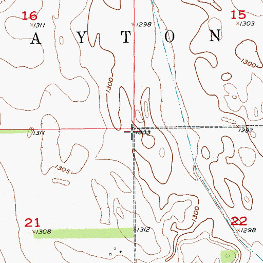 Topographic Map of Township of Dayton, SD