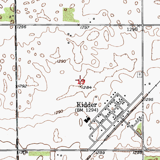 Topographic Map of Township of White (historical), SD