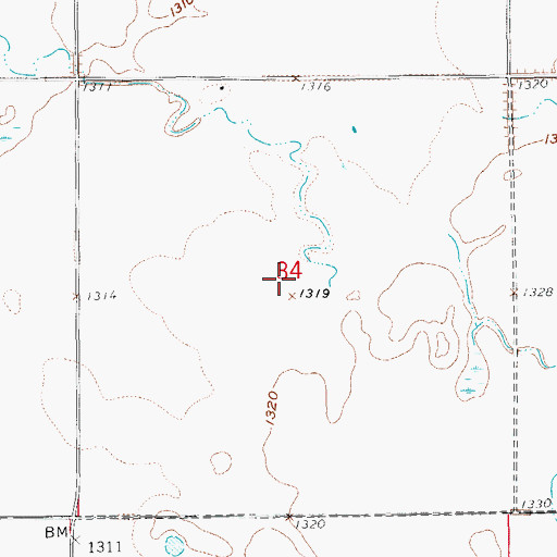 Topographic Map of Township of Farmington, SD