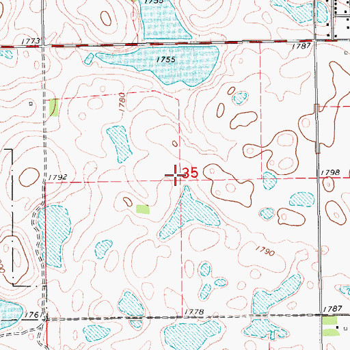 Topographic Map of Township of Bristol (historical), SD