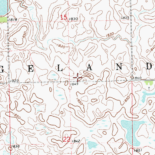 Topographic Map of Township of Egeland, SD