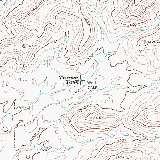 Topographic Map of Trainer Tank, AZ