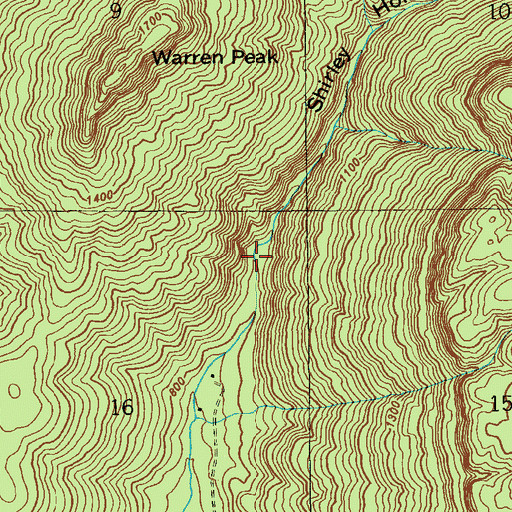 Topographic Map of Shirley Hollow, AL