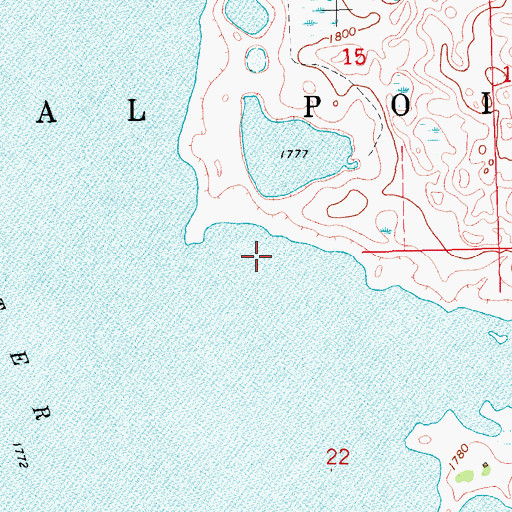 Topographic Map of Township of Central Point, SD