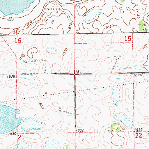 Topographic Map of Township of Racine, SD