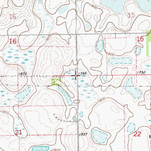 Topographic Map of Township of Kidder, SD