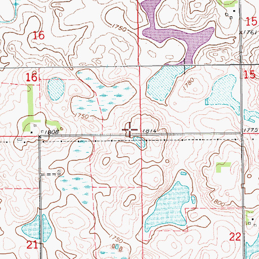 Topographic Map of Township of Bristol, SD