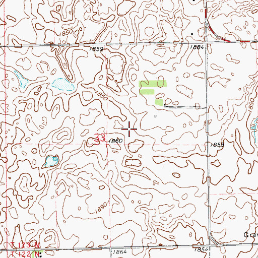 Topographic Map of Township of Waubay, SD