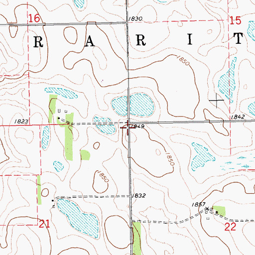 Topographic Map of Township of Raritan, SD