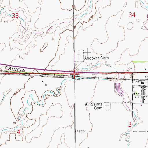 Topographic Map of Township of Andover, SD