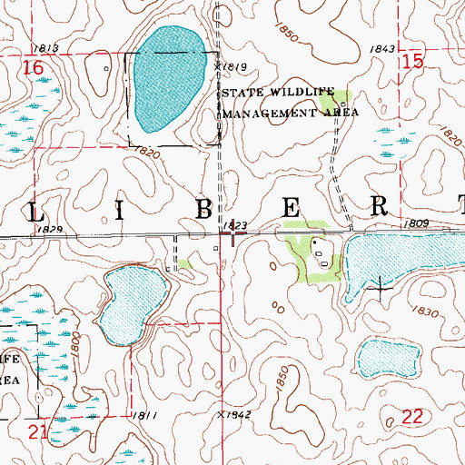 Topographic Map of Township of Liberty, SD