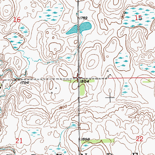 Topographic Map of Township of Independence, SD