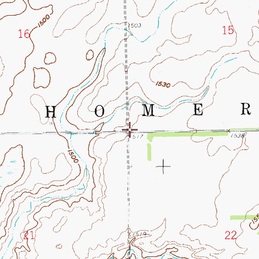 Topographic Map of Township of Homer, SD