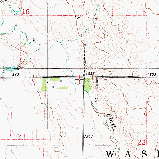 Topographic Map of Township of Washington, SD