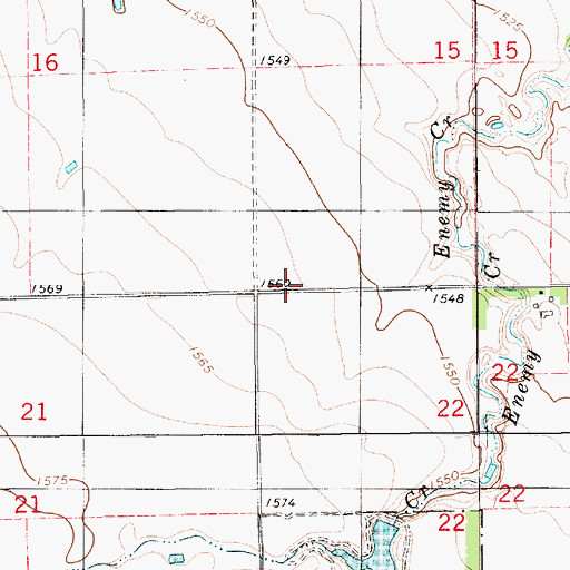 Topographic Map of Township of Dudley, SD
