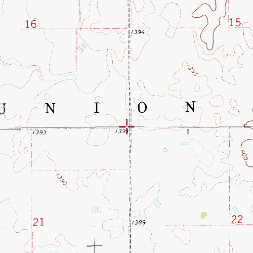 Topographic Map of Township of Union, SD