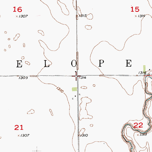 Topographic Map of Township of Antelope, SD
