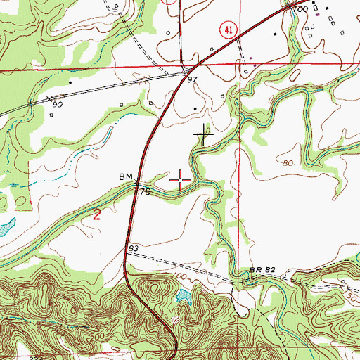 Topographic Map of Shoal Creek, AL