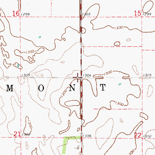 Topographic Map of Township of Belmont, SD