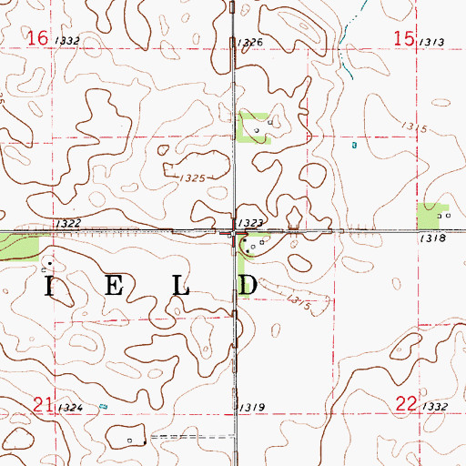 Topographic Map of Township of Garfield, SD