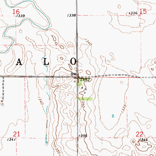 Topographic Map of Township of Buffalo, SD